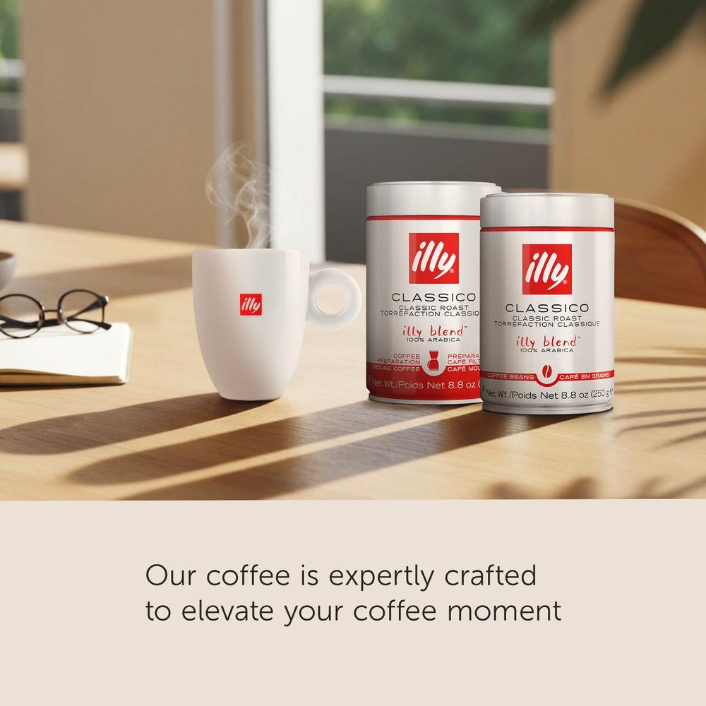 Ground coffee for Illy Forte suitable for drip brewers and rich flavor