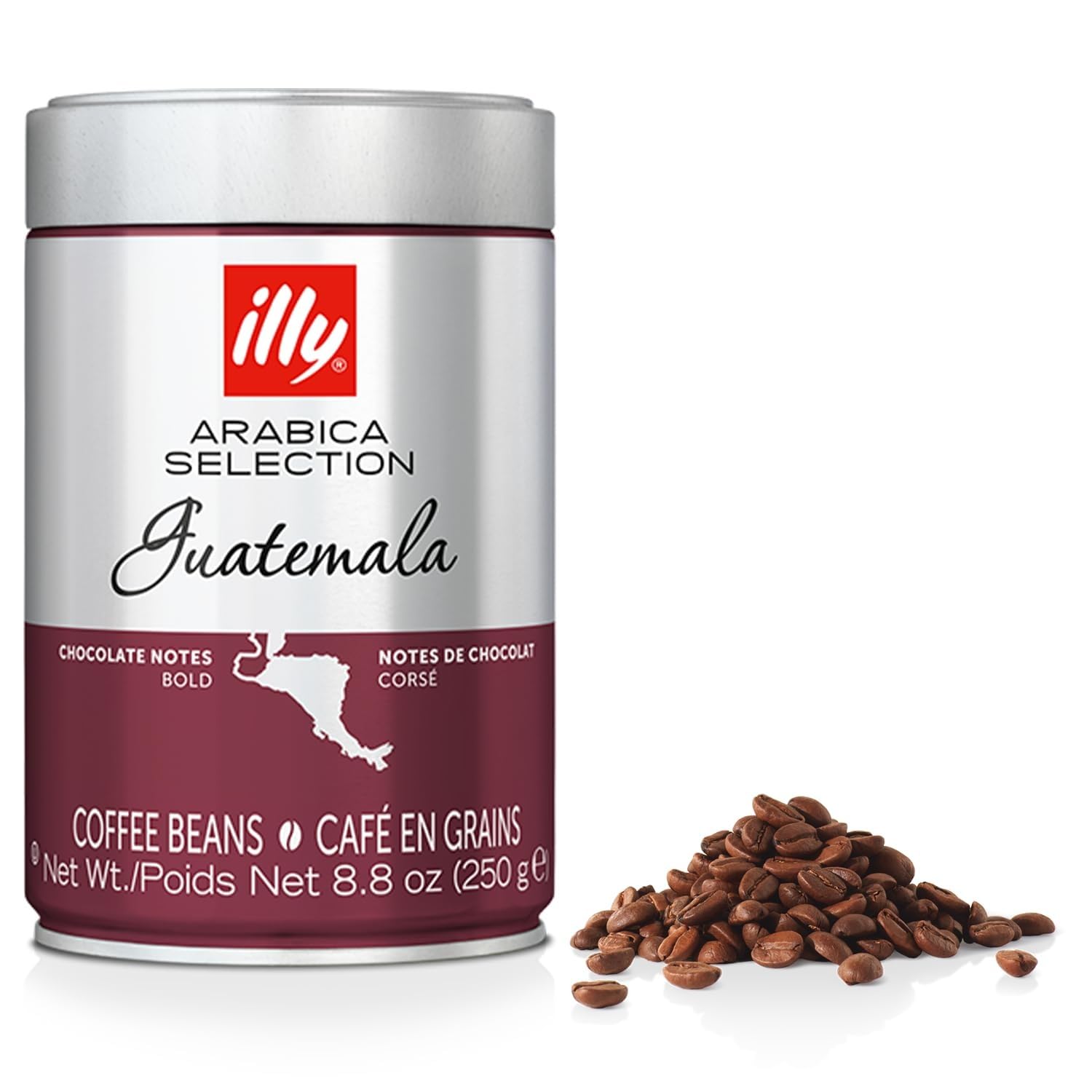 illy Guatemala dark roast with chocolate notes for a rich morning ritual.