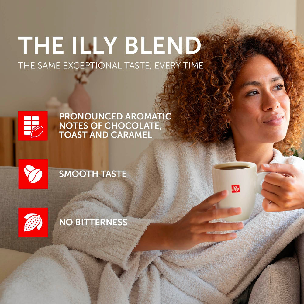 illy Intenso Bold Roast can label highlighting sustainability and B Corp status