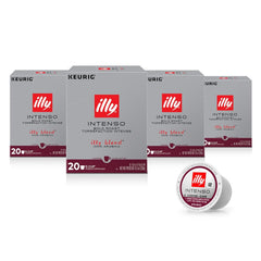 illy intenso dark roast K-Cup pod for Keurig machines with bold cocoa notes.