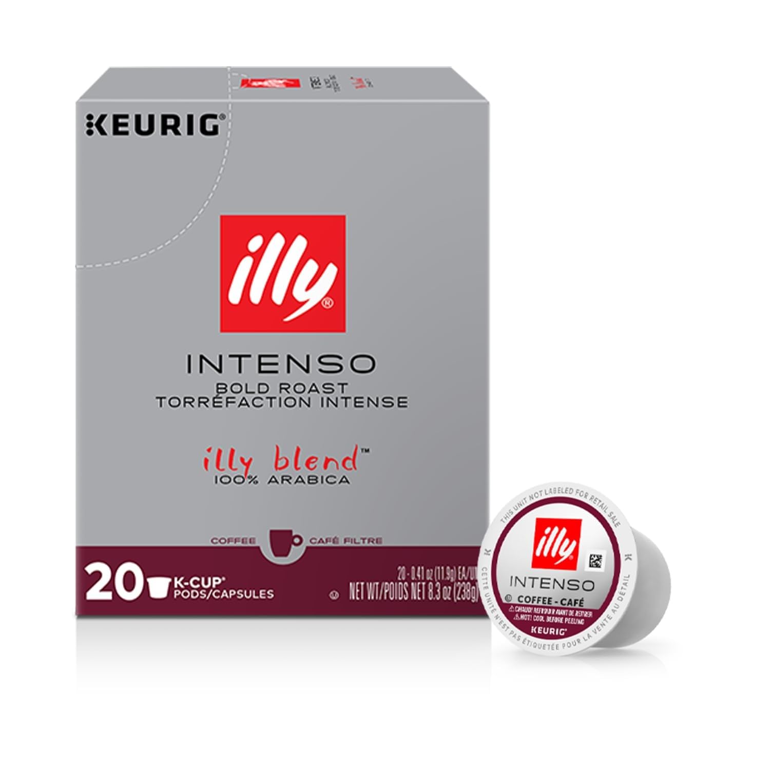 illy intensity: Intenso Dark Roast K-Cup pod for bold, convenient brews.