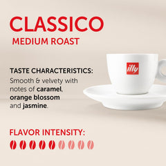 Close-up of premium Arabica beans selected for illy Classico