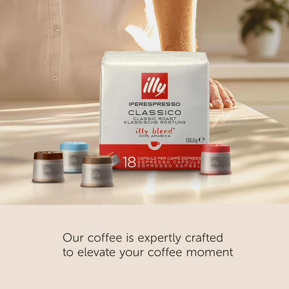 Close-up of illy Intenso capsule emphasizing premium craftsmanship and aroma.