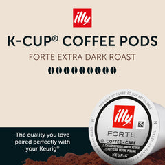 illy K-Cup pod dispensing into cup shows Keurig compatibility and convenience