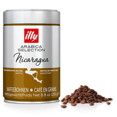 illy Nicaragua Arabica beans in a sealed can preserve aroma.