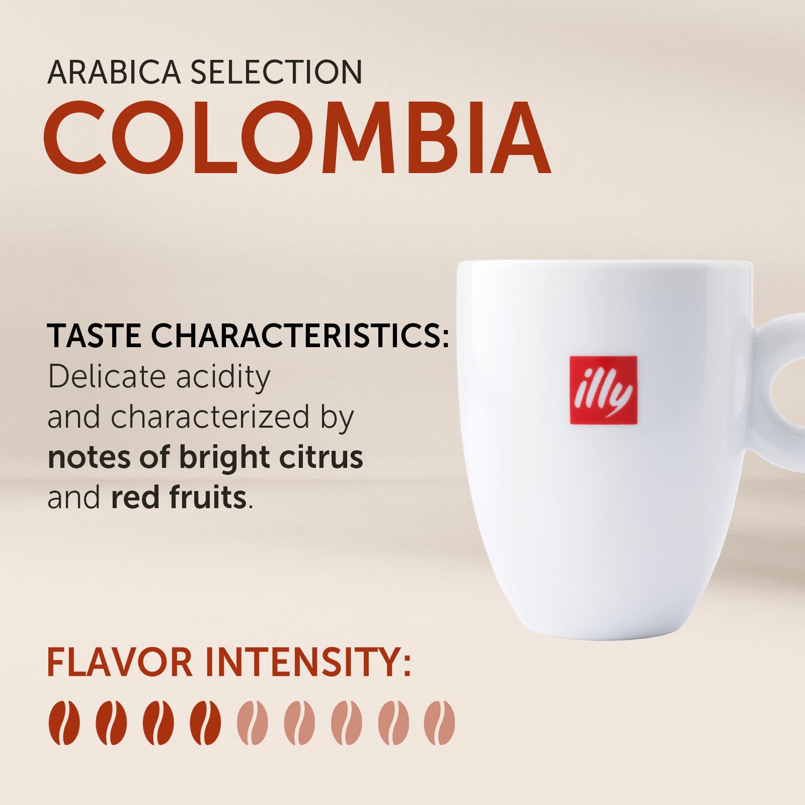 Illy whole bean coffee ready to grind for a vibrant espresso at home.