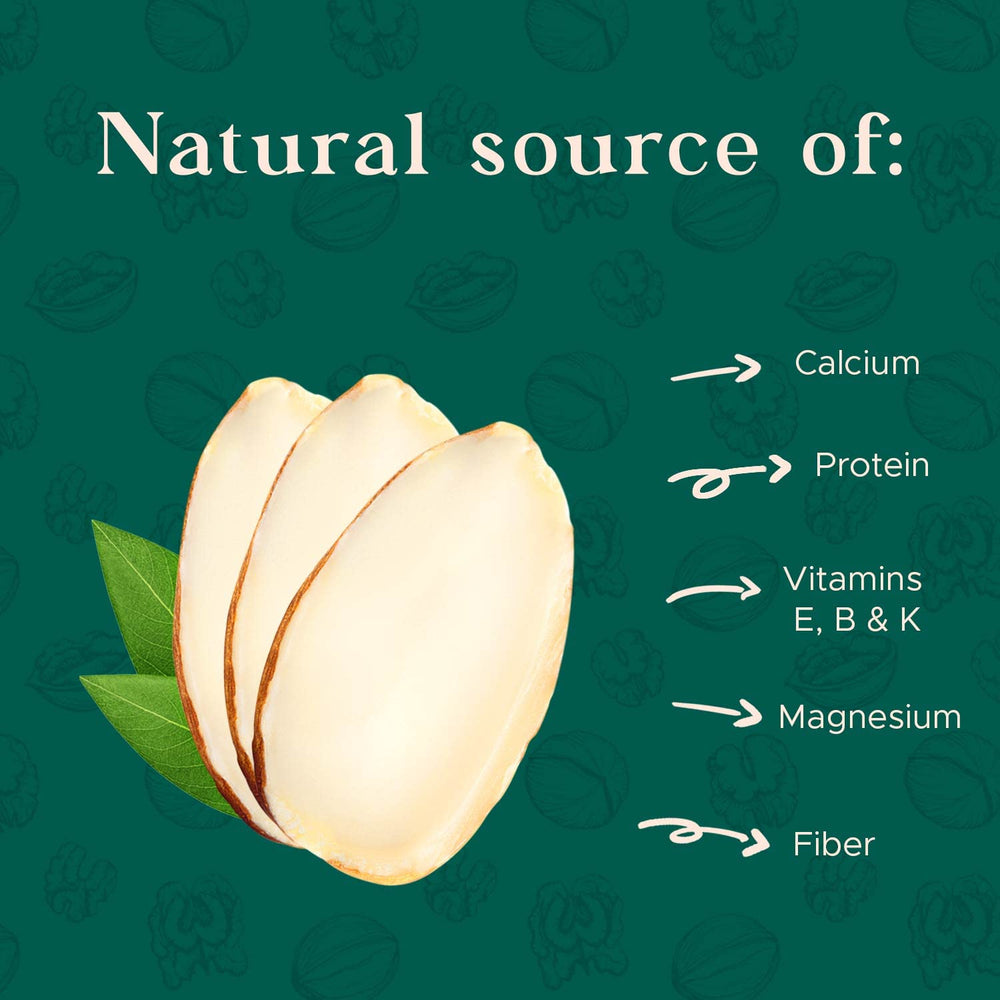 I'm A Nut sliced almonds on oats, perfect for a fiber-rich breakfast