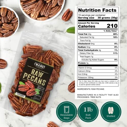 I'm A Nut American-grown pecans close-up highlighting fresh, buttery flavor.