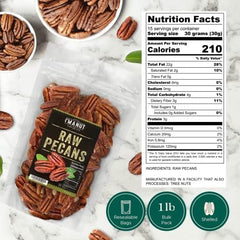 I'm A Nut American-grown pecans close-up highlighting fresh, buttery flavor.