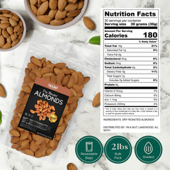 I'm A Nut California almonds roasted without oil for pure, nutty flavor.