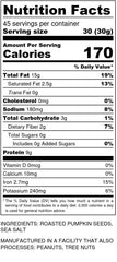 I'm A Nut papitas closeup highlights crunchy sea salted pumpkin seeds