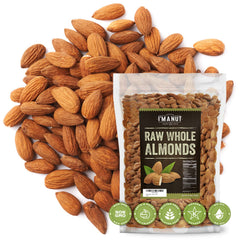 I'm A Nut raw California almonds in a 48oz bulk pouch for healthy snacking