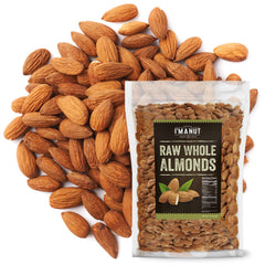 I'm A Nut raw California almonds in a 64oz bulk bag for a protein-packed snack