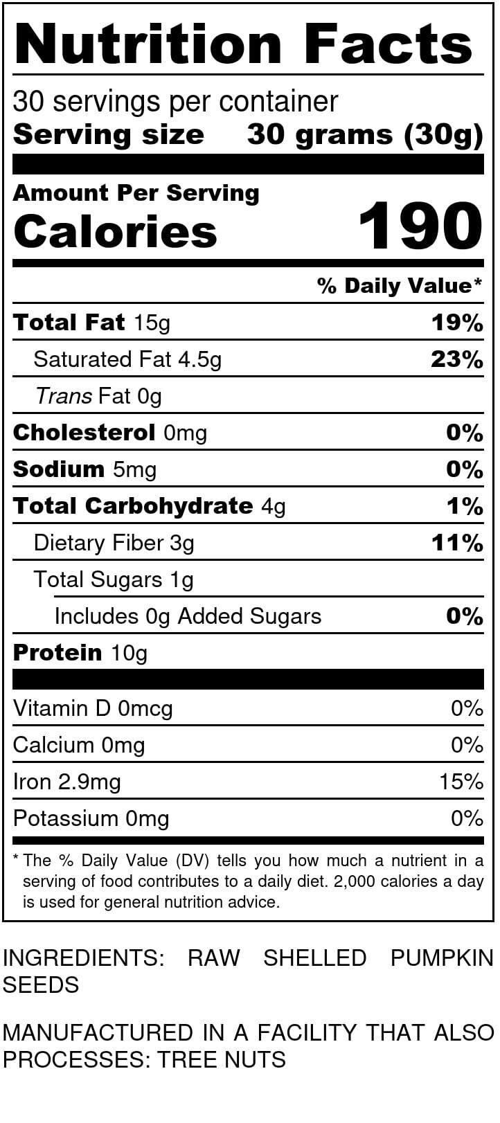 I'm A Nut raw pumpkin seeds resealable bag close-up, preserves freshness for on-the-go snacking.