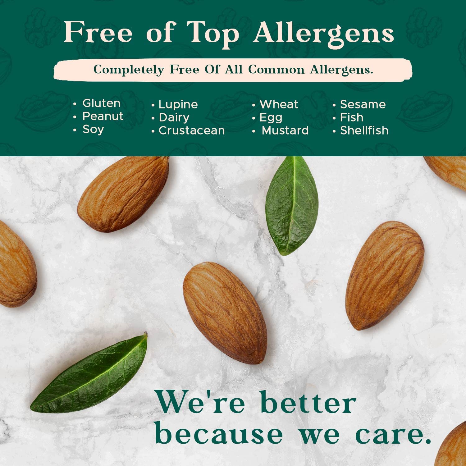 I'm A Nut resealable bag keeps almonds fresh between servings.