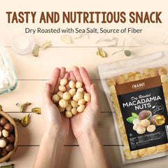 I'm A Nut 24-ounce bag of salted macadamia nuts, ideal pantry staple.
