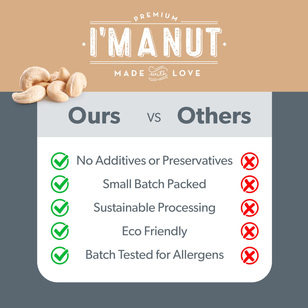 I'm A Nut versatile cashews for cooking and baking.