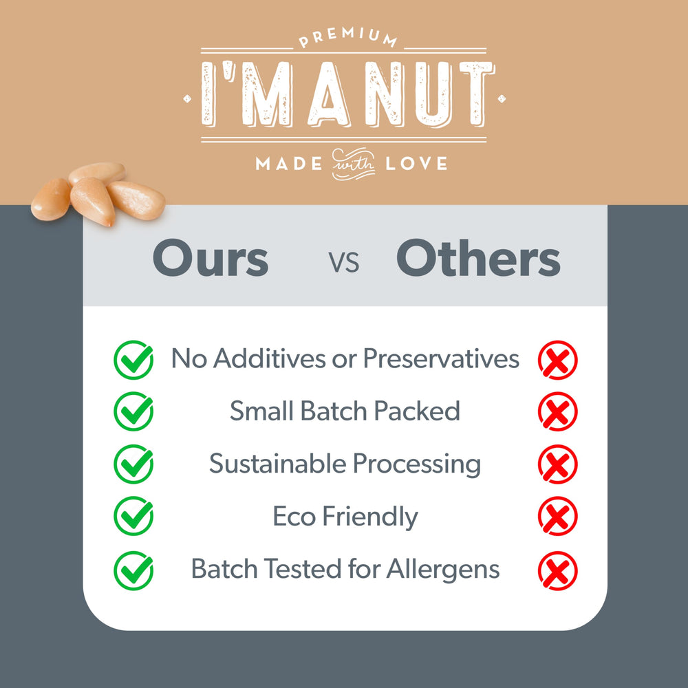I'm A Nut ethically sourced pine nuts, supporting sustainable farming