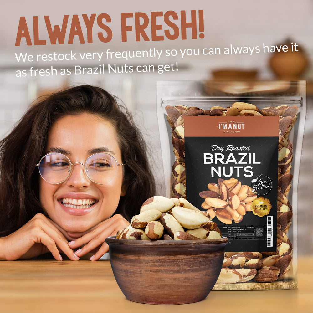 Gluten-free and peanut-free Brazil nuts from I'm A Nut, safe for allergen-conscious snacking