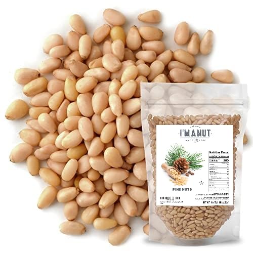 I'm a Nut Premium Raw Pine Nuts in resealable pouch for pesto and salads.