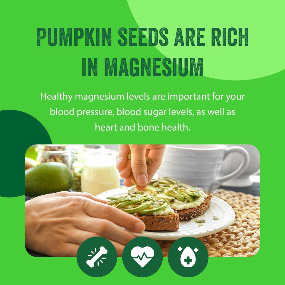 I'm A Nut pumpkin seeds on salads for texture and nutrition.