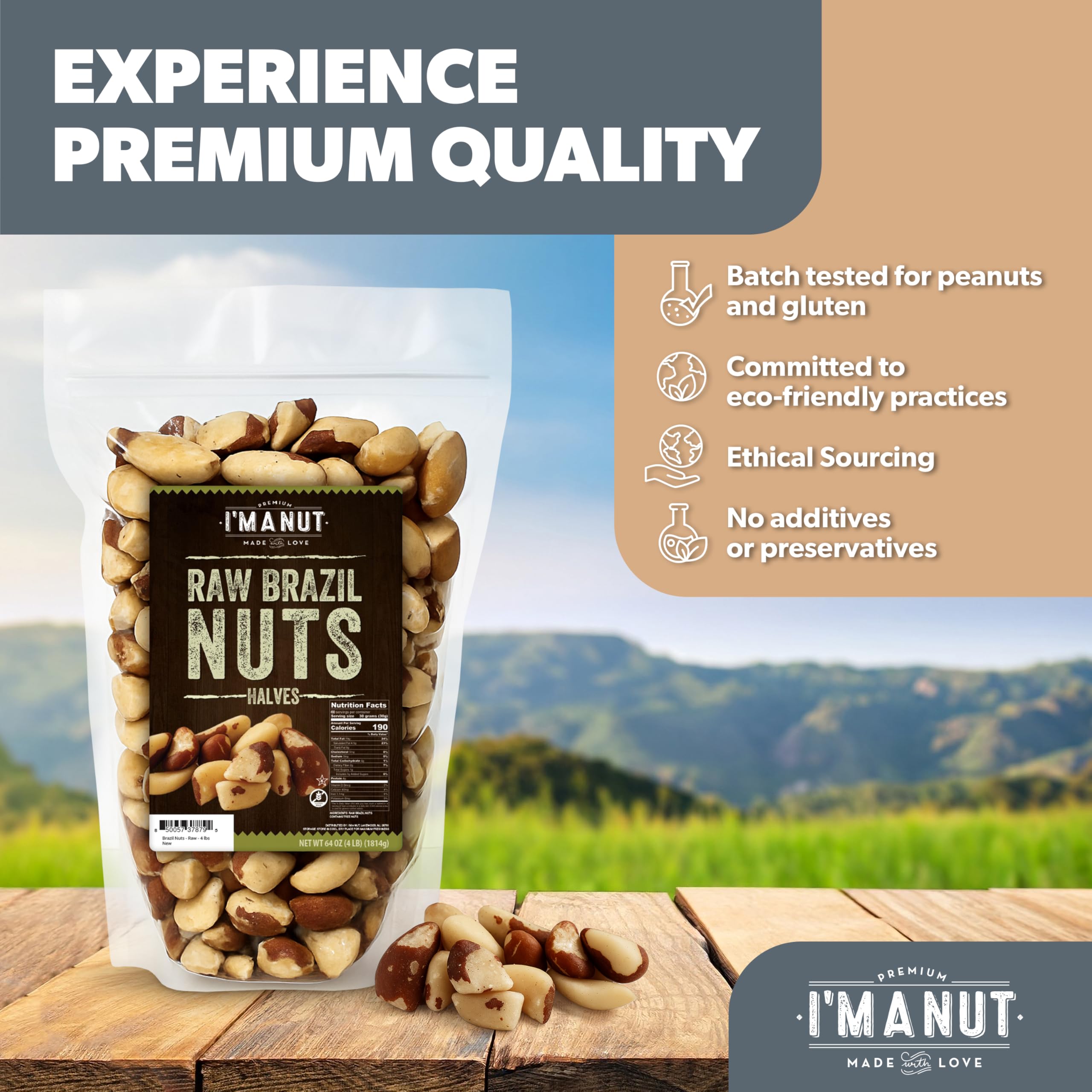 I'm A Nut resealable bag keeps nuts fresh and crispy.