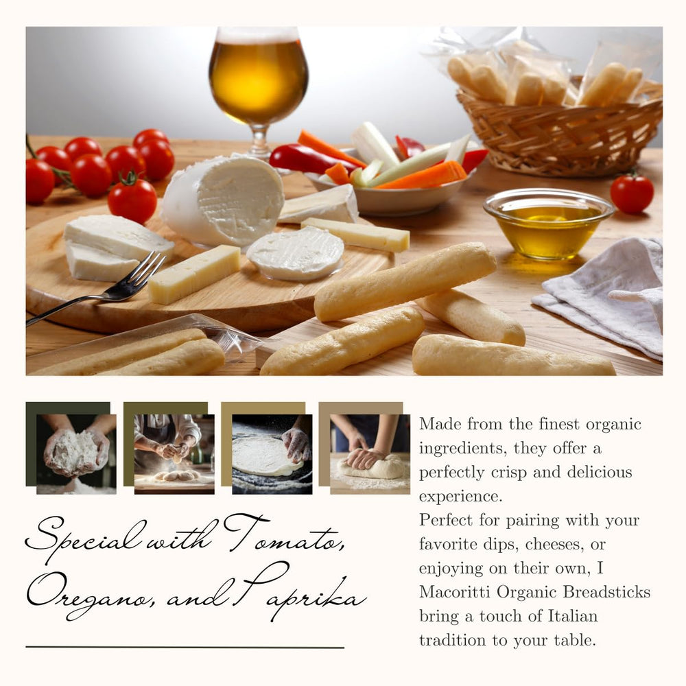 I Macoritti MAXI Breadsticks: On-the-go packaging for travel and busy days.