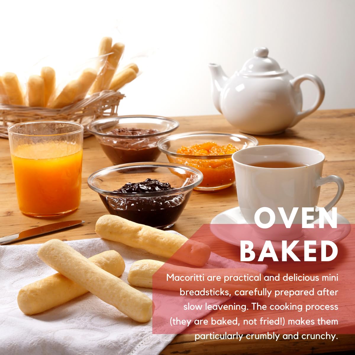 I Macoritti MAXI Breadsticks: Shared on a platter for gatherings.