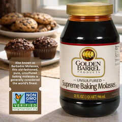 Golden Barrel Unsulphured Supreme Baking Molasses – 32 oz