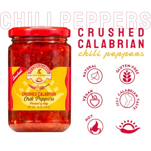 TUTTOCALABRIA Crushed Calabrian Chili Peppers, 10oz – EVOO Spicy Condiment