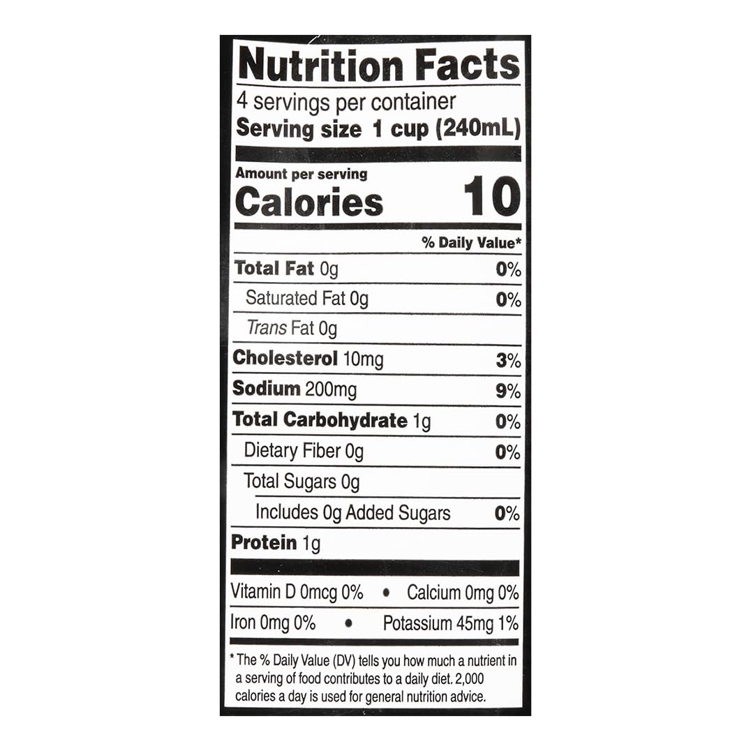 Imagine Foods seafood stock label closeup highlighting MSC certification and pure ingredients.