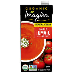Imagine Organic Creamy Garden Tomato Soup in a bowl for quick, dairy-free comfort