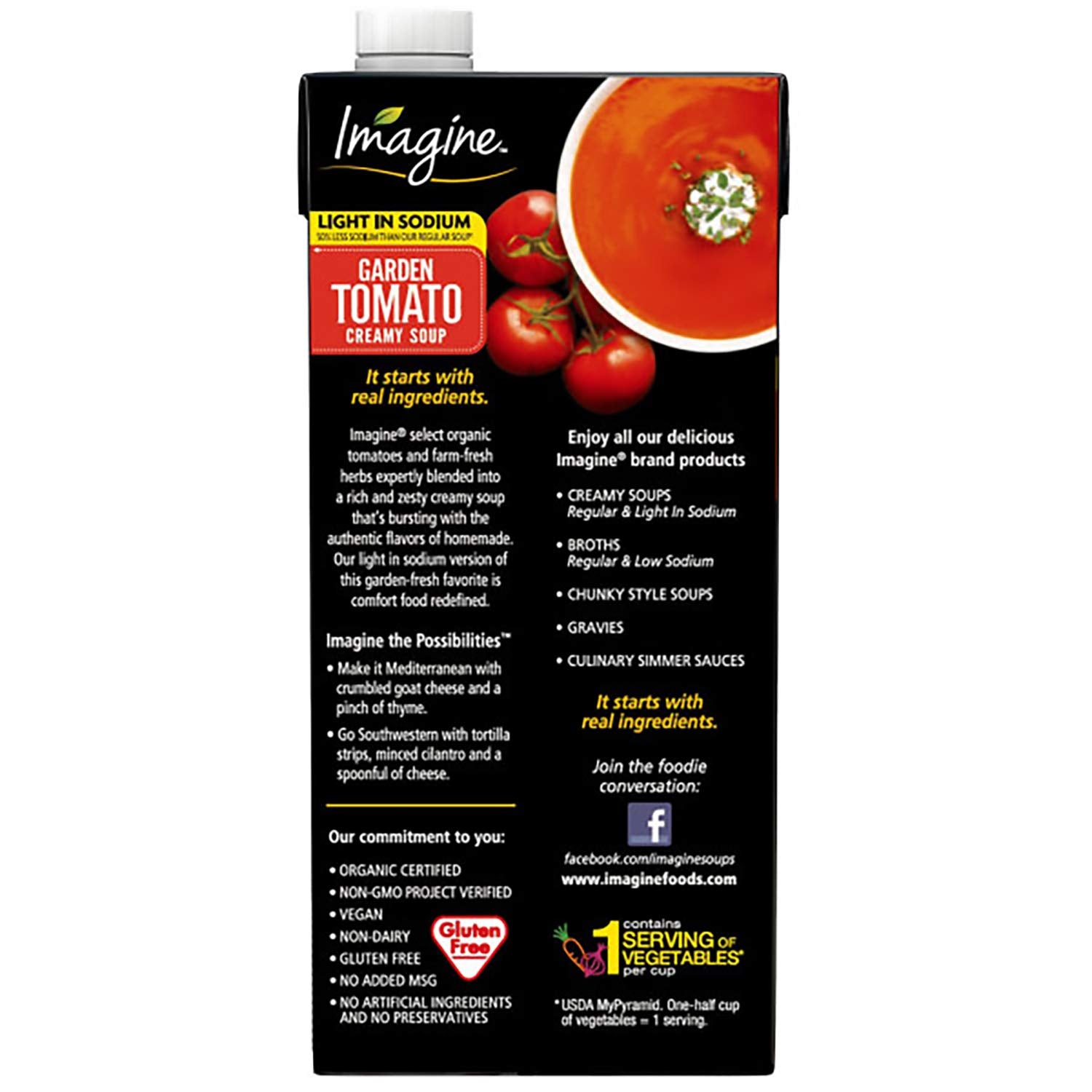 Imagine soup served with crumbled goat cheese and thyme for a Mediterranean twist