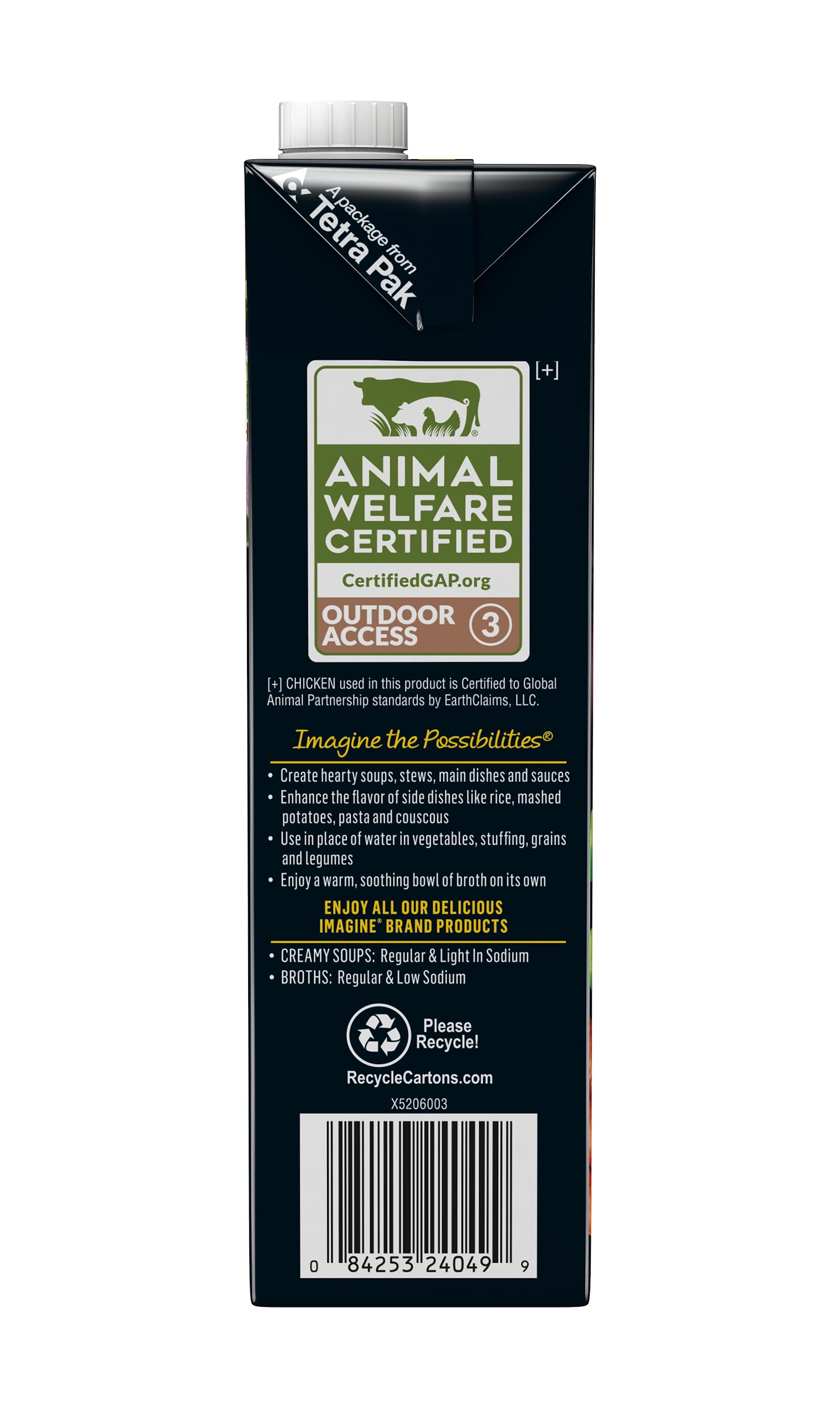 Imagine Organic Free Range Chicken Broth simmers in a pot releasing rich aroma.