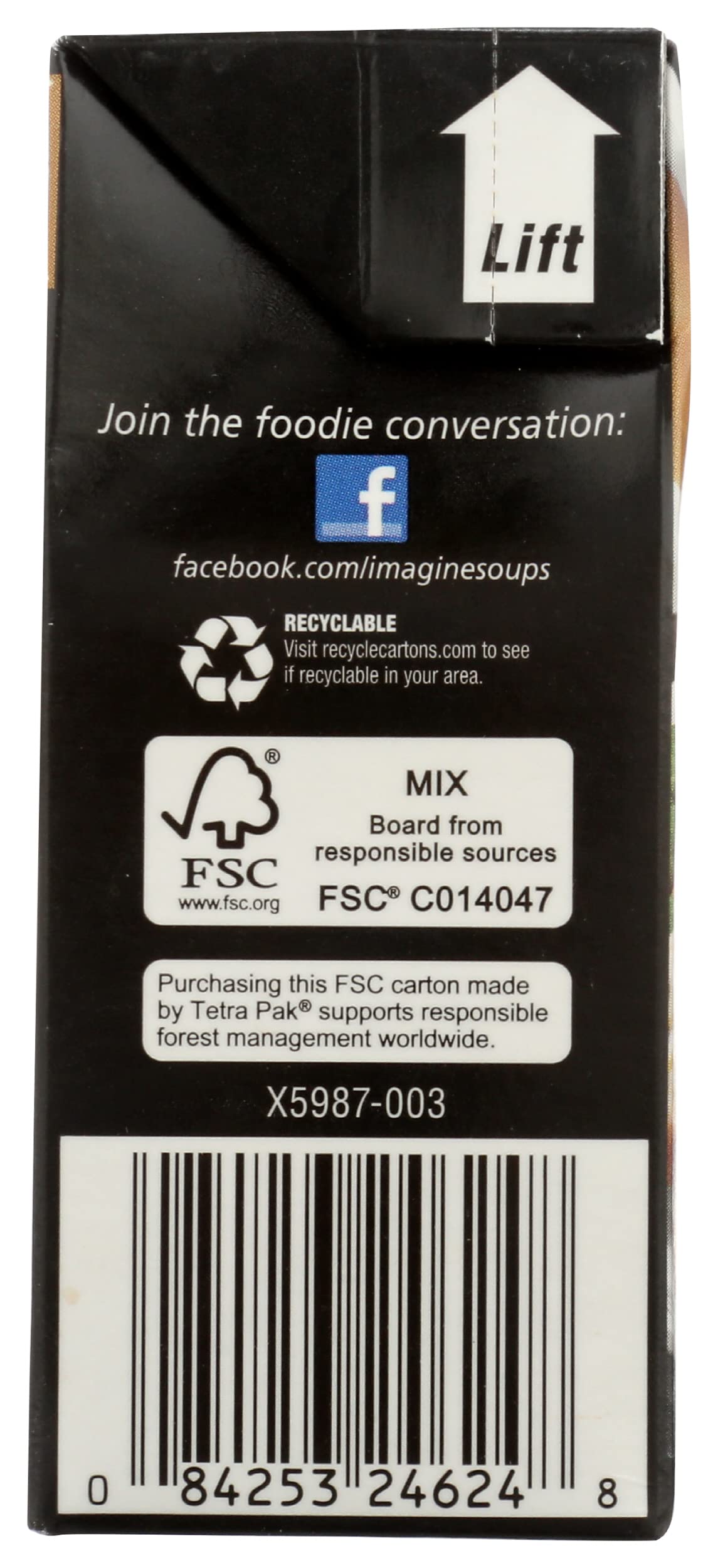 Imagine Organic Roasted Turkey Gravy label shows organic and gluten-free attributes.