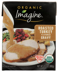 Imagine Roasted Turkey Gravy poured over mashed potatoes for a comforting meal.
