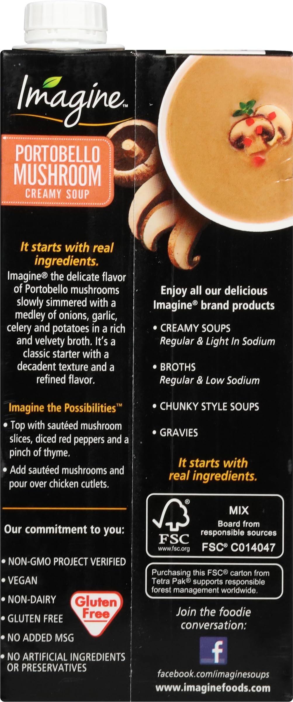 Imagine Creamy Portobello Soup—smooth, woodsy texture that lingers pleasantly.