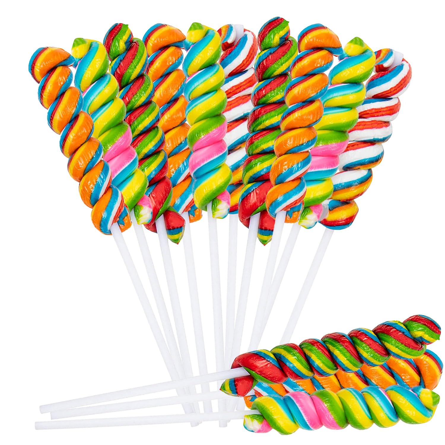 Imagine Splash Rainbow Twisty Pops 40-pack, perfect for party favors