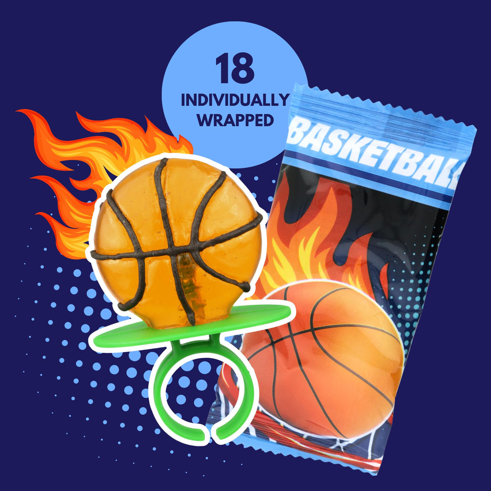 Imaginings 3 basketball themed party favors enhance end-of-season celebrations.