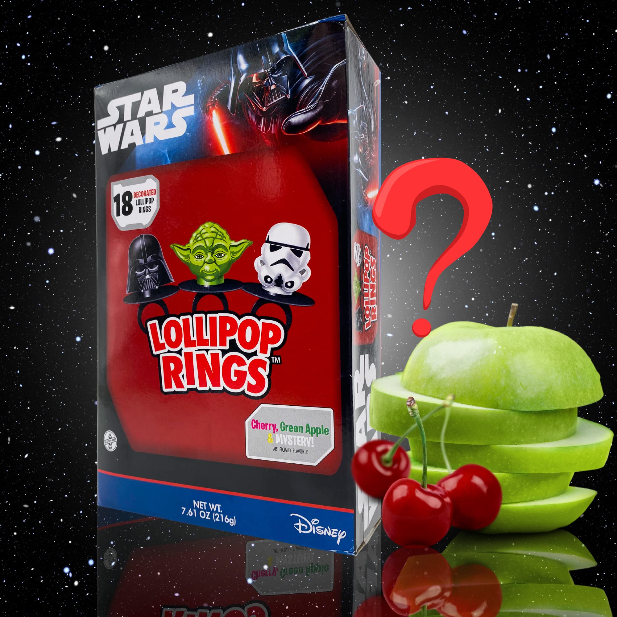Colorful fruity swirl lollipop ring, Imaginings 3, adds excitement to celebrations.