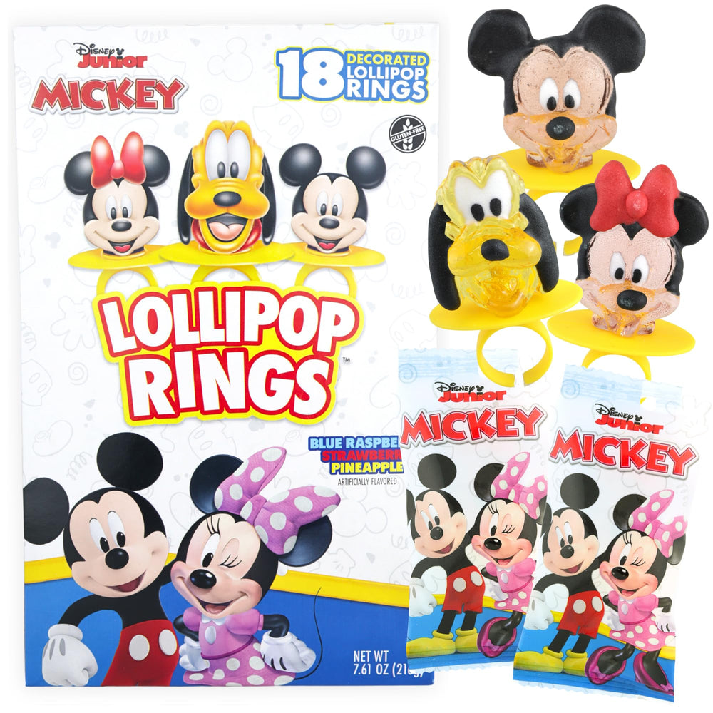 Imaginings 3 Disney Junior lollipop rings featuring Mickey Mouse ideal for birthday party favors.