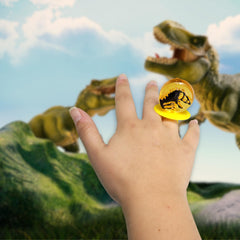 Imaginings 3 Jurassic World lollipop ring packaging on display