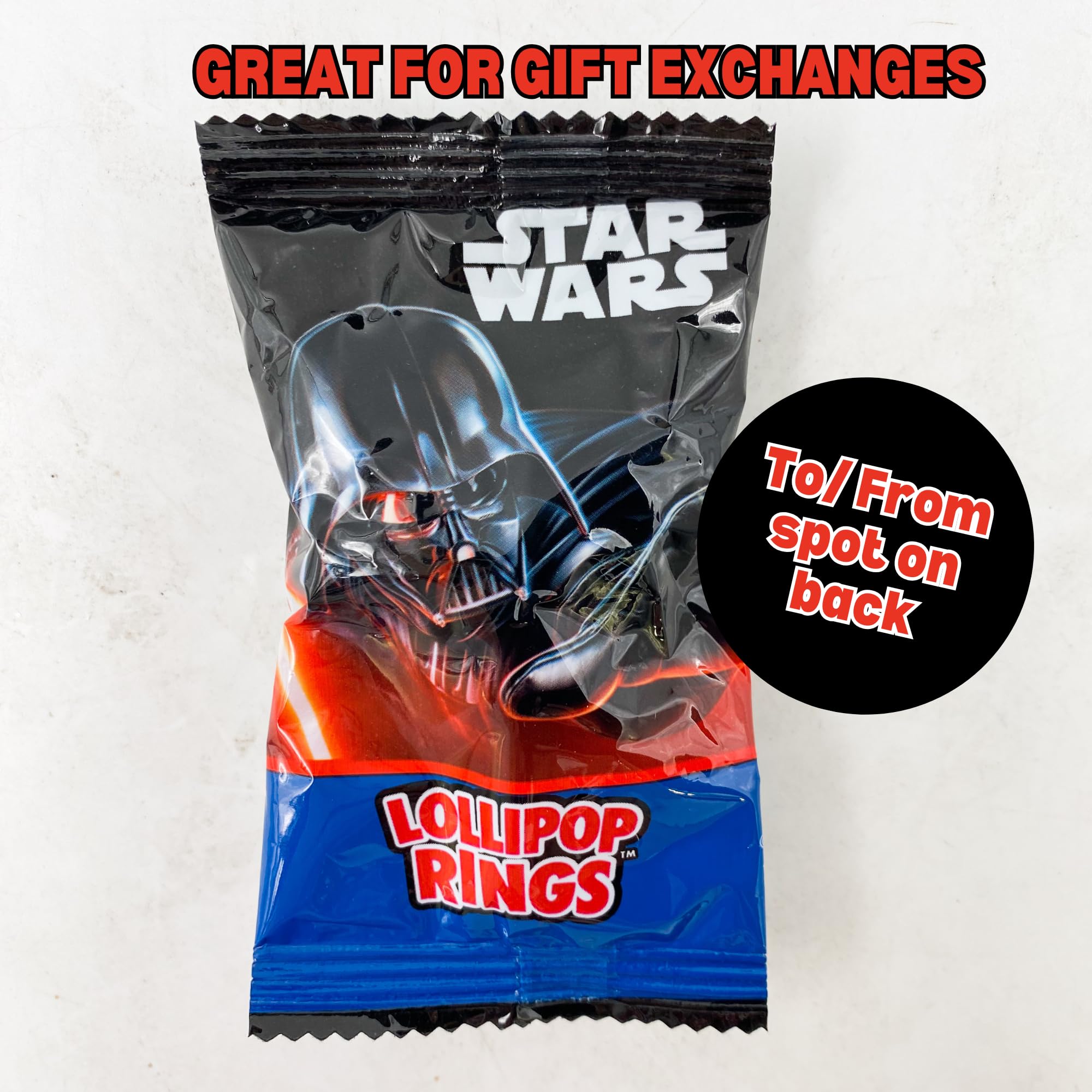 Kid-friendly party treat - vibrant Star Wars lollipops for themed birthday celebrations.