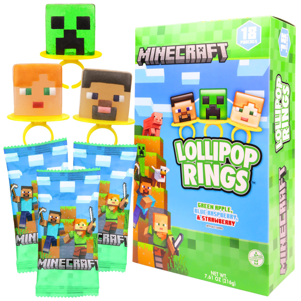 Watermelon flavor option from Imaginings 3 Minecraft lollipop rings for refreshing bite