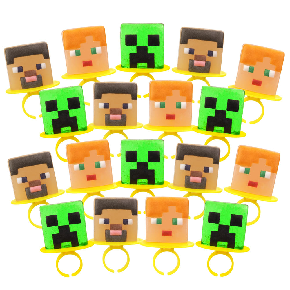 Perfect for parties and candy bowls using Imaginings 3 Minecraft lollipop rings