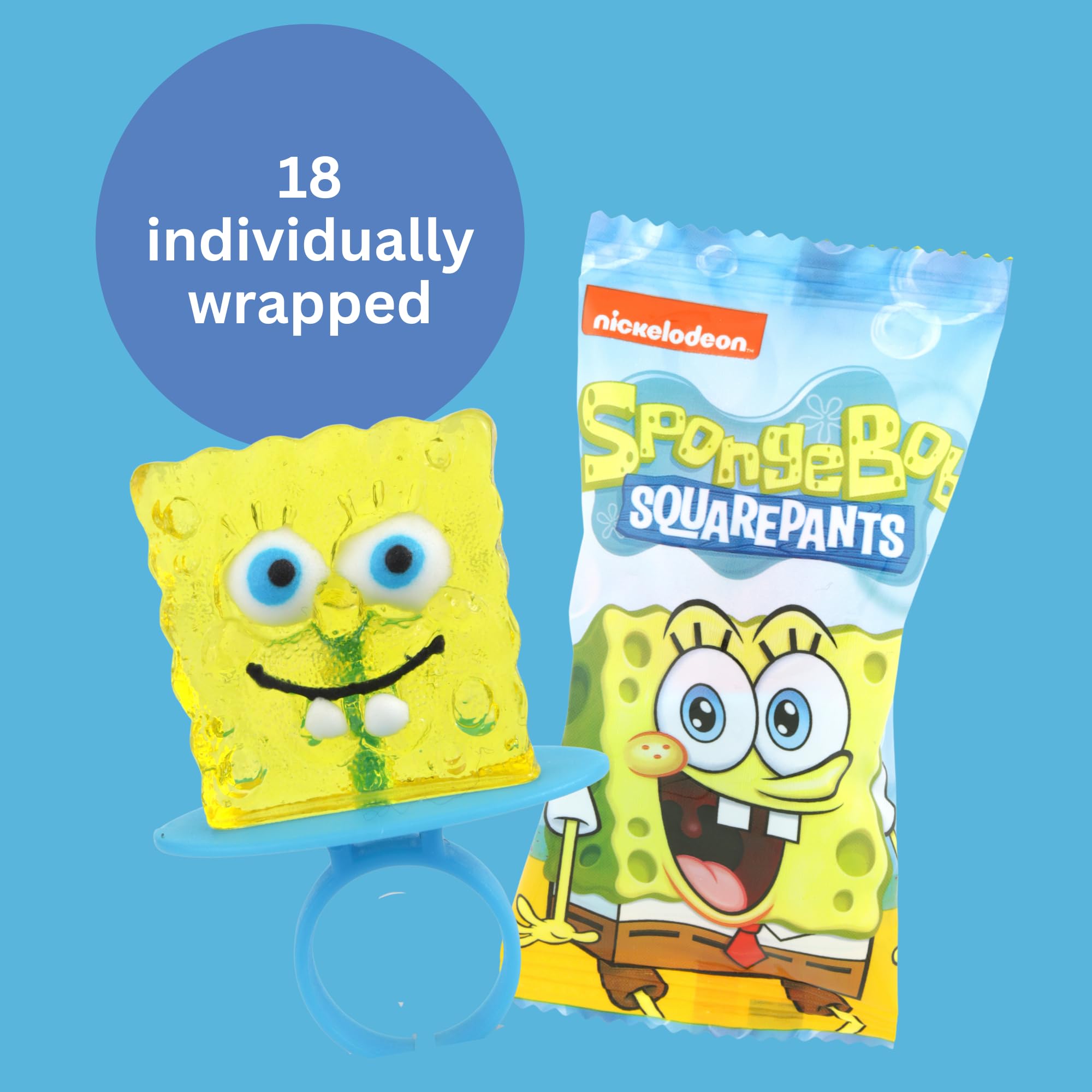 Imaginings 3 SpongeBob birthday-favor lollipop rings for gift bags