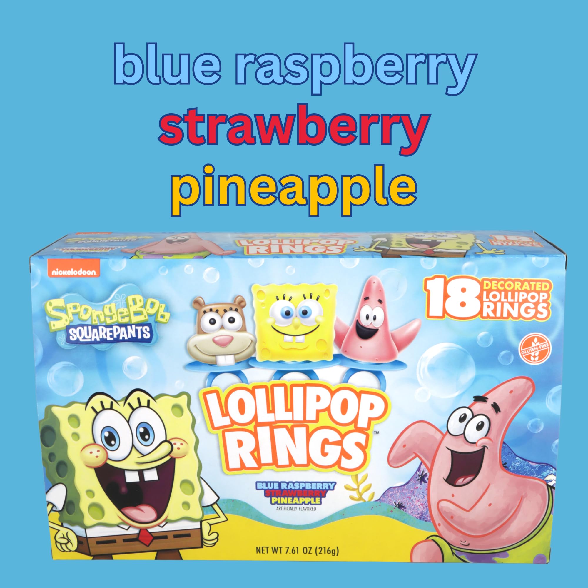 Imaginings 3 SpongeBob individually wrapped lollipop rings for hygienic handling