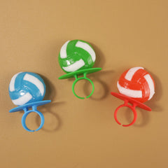 Imaginings 3 Volleyball Lollipop Ring with Green Apple flavor for refreshing bites.