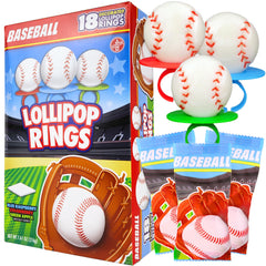 Imaginings 3 baseball lollipop ring in blue raspberry flavor for classroom exchanges