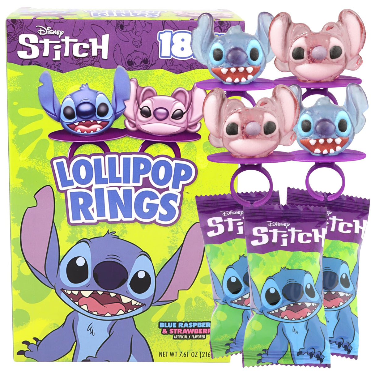Imaginings3 Lilo Stitch lollipop ring set for party favors and toppers